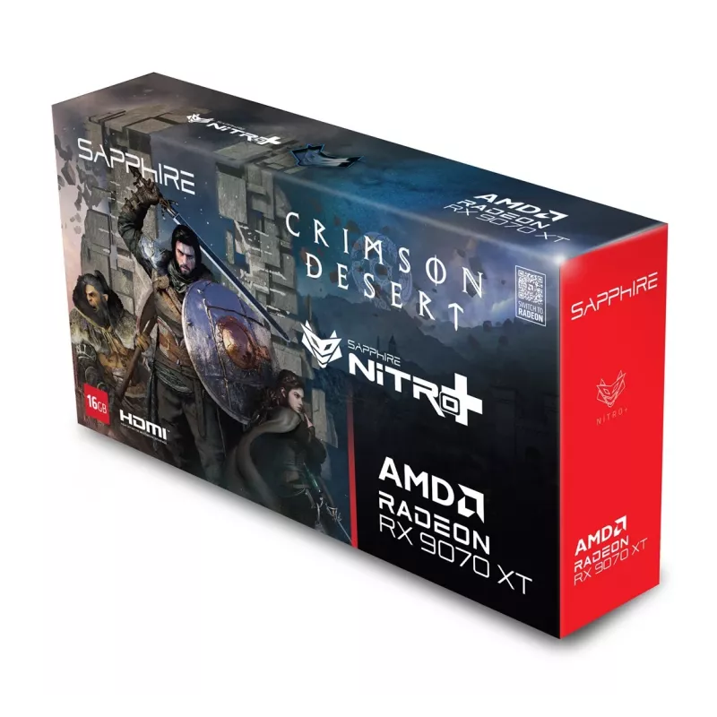 Vaizdo plokštė Sapphire NITRO+ Radeon RX 9070 XT OC Crimson Desert Edition – 16 GB GDDR6, 256 bit, PCIe 5.0