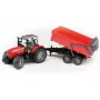 BRUDER Massey Ferguson 7480 su savivartiniu priekabu – žemės ūkio traktoriaus modelis