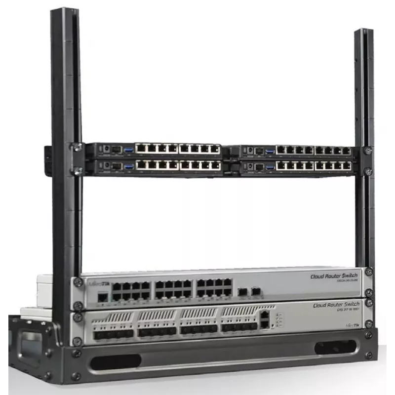 Stelažo lentyna MikroTik SR-10U (19 inch, 10U, aliuminis)