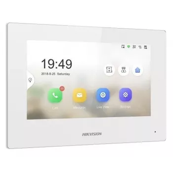 Hikvision Pro Series DS-KH6320-WTE2-W vaizdo domofono sistema 17,8 cm (7 inch) balta