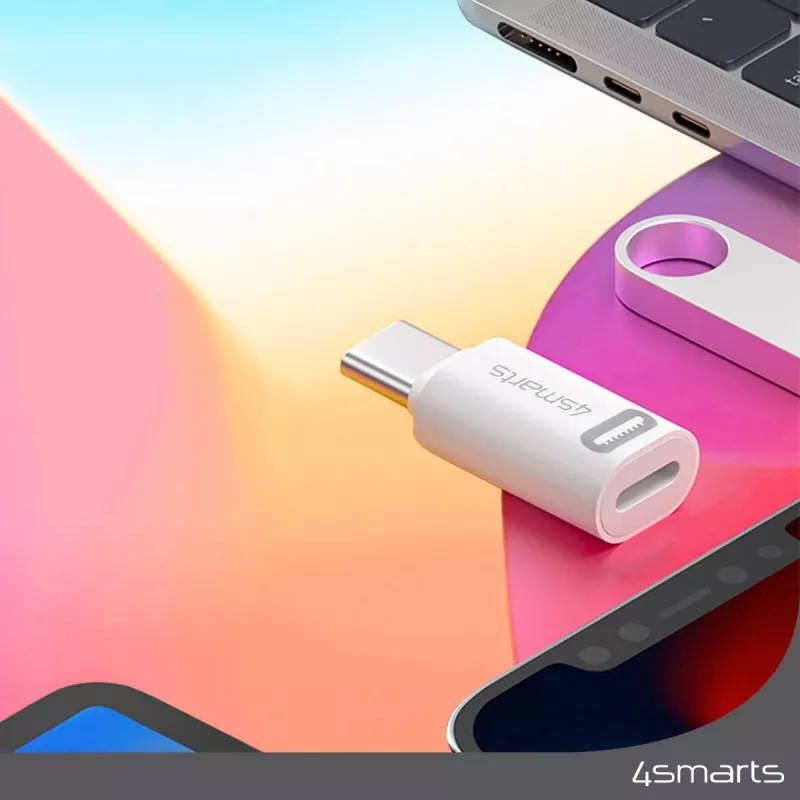Adapter lyties keitiklis 4smarts 540711 Lightning USB-C Baltas