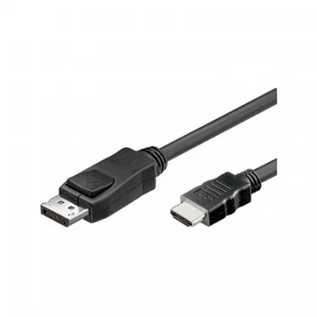 Good Connections jungiamasis kabelis DisplayPort 1.2 į HDMI – 24K auksu dengti kontaktai – OFC – juodas – 3 m
