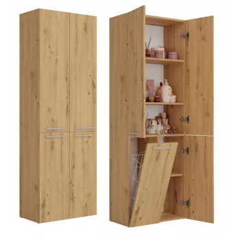 Topeshop NEL 1K DD ART KPL vonios spintelė ąžuolo spalvos