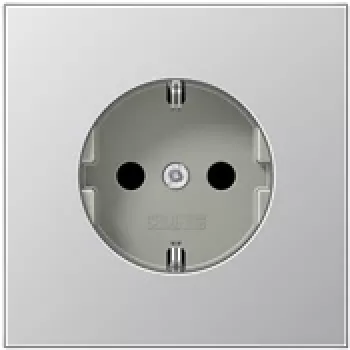 Kištukinis lizdas Jung AL 1520 CEE 7/3, aliumininis korpusas, 250 V, 16 A, 70×70 mm