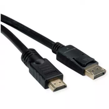 Vaizdo kabelio adapteris ROLINE 11.04.5776 7,5 m HDMI A tipo DisplayPort juodas