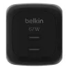 Greičio įkroviklis AC patalpoms Belkin WCH020kqBK, 2× USB-C, universali suderinamumas, apsauga nuo viršįtampių, juodas