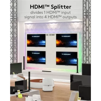 Goobay HDMI™-Splitter 1 į 4 (4K @ 60 Hz) (58483)