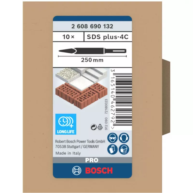 Bosch 2 608 690 132 plaktuko kaltų rinkinys