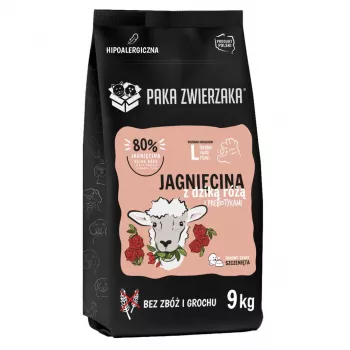 PAKA ZWIERZAKA Puppy Lamb with wild rose L - sausas šunų maistas - 9kg
