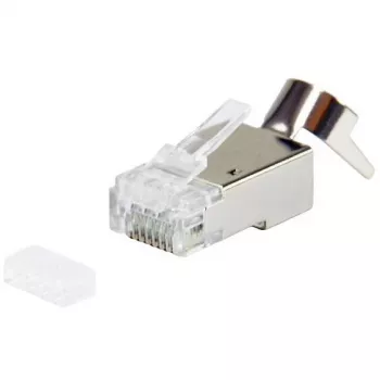 Ekranuotas RJ45 kištukas EQUIP Cat 8.1, vyriškas, sidabrinis, 50 vnt., 11,7×22,5 mm, 3,7 g