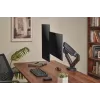 Monitorinė ranka up up Ekonomiška interaktyvi priešsvėrinė dviejų monitorių ranka matinė juoda VESA 75x75/100x100