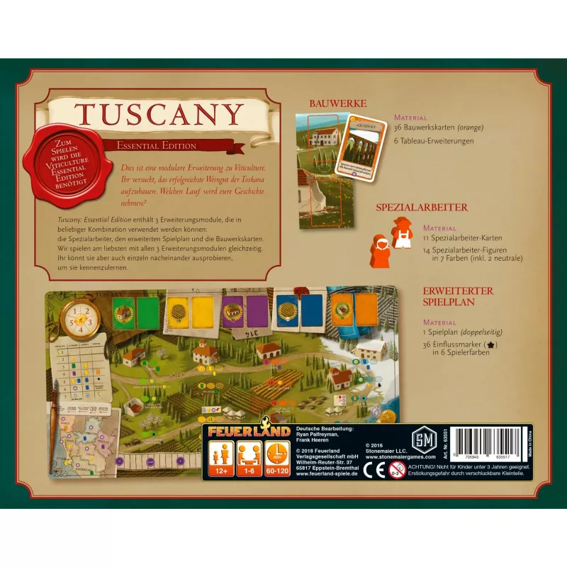 Viticulture: Tuscany Essential Edition, Stalo žaidimo plėtinys