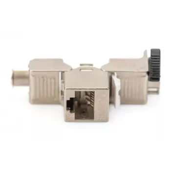Digitus Cat.6A ekranuotas keystone modulis 4 vnt sidabrinis RJ-45