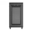 19 colių stelažo spinta LANBERG FF01-6222-23B 22U 600x1200 mm juoda perforuotomis durelėmis