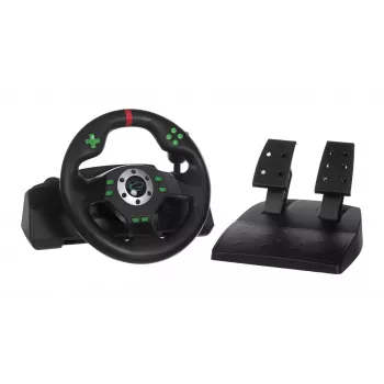 Esperanza EGW101 žaidimų vairas PS3 USB juodas/žalias