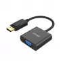 UNITEK Y-5118E DisplayPort į VGA adapteris, juodas, kištukas