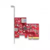 DeLOCK PCI Express x4 kortelė USB 10 Gbps Type-C Type-A Low Profile