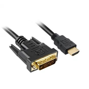 Adapterinis kabelis HDMI > DVI-D (juodas, 5 m, Dual Link, 24+1)