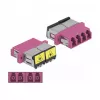 Optinis skaidulų jungiklis DeLOCK 86906 LC Quad moteriškas į LC Quad moterišką daugiamodis violetinis