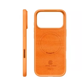 Apsauginis dėklas Crong su MagSafe iPhone 17 Pro – oranžinis