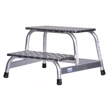 Pakojinė kopėčios Krause 805027, aliuminės, 2 pakopos, max apkrova 150 kg, 680 mm ilgis, 41 cm aukštis