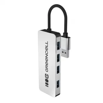 USB šakotuvas Green Cell HUB-GC-A4A — 4 prievadų USB-A 3.0 šakotuvas