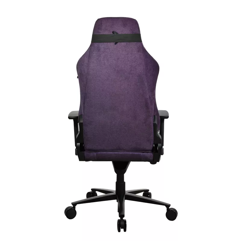 Žaidimų kėdė Arozzi Vernazza SoftFabric Violetinė – ergonomiškas dizainas, reguliuojami porankiai ir aukštis