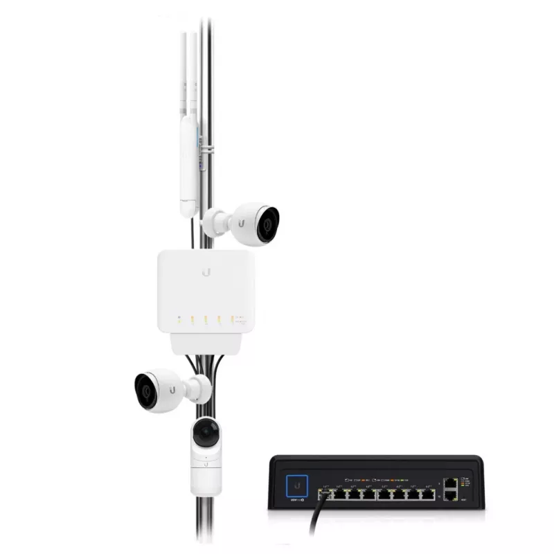 Ubiquiti UniFi Switch Flex (3 vienetų pakuotė) Valdomas L2 Gigabit Ethernet (10/100/1000) maitinimas per Ethernet (PoE) baltas