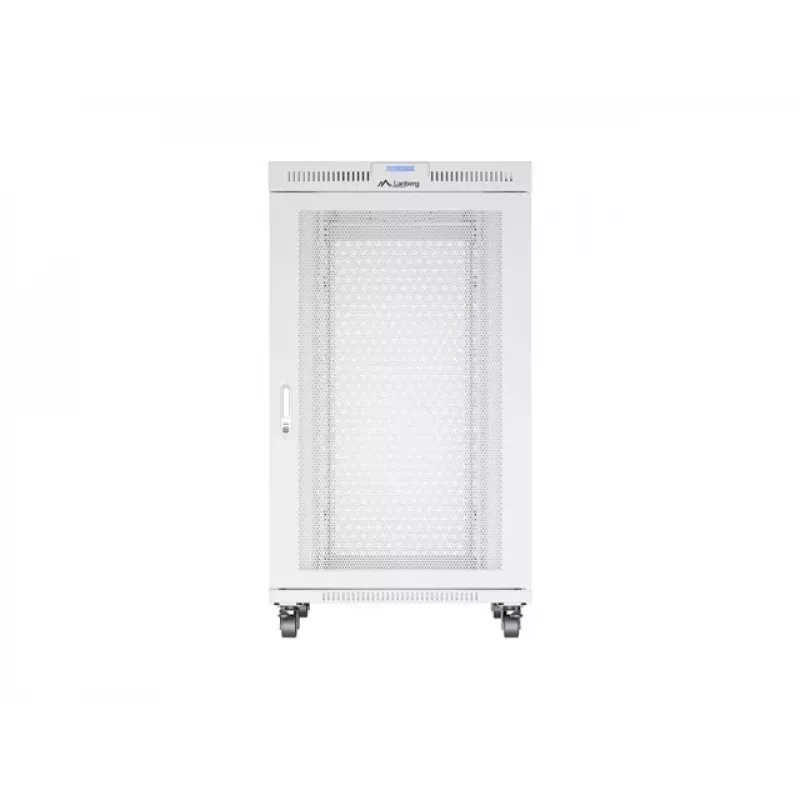 Stovimas 19 inch serverio spintos korpusas 27U 800x1000 mm pilkas perforuotomis durimis su LCD ekranu LANBERG (plokščioje pakuotėje)
