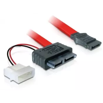Delock SATA Slimline ALL-in-One cable - SATA-Kabel - Slimline SATA, 4-Pin interner Netzstecker (5 V)