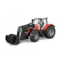 Žaislinis traktorius BRUDER Massey Ferguson 7624 su priekiniu krautuvu, raudonas, nuo 3 metų