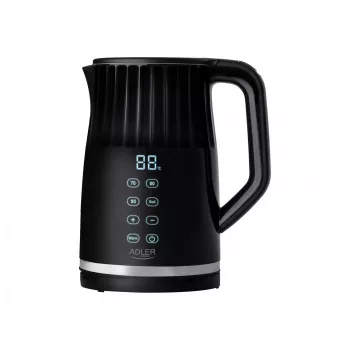 Adler AD 1350 1,7 L temperatūros valdymo LED elektrinis virdulys Juodas