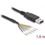 DeLOCK USB 2.0 į Serial UART LVTTL keitiklis 6 atviri laidai 3.3V 1.8m