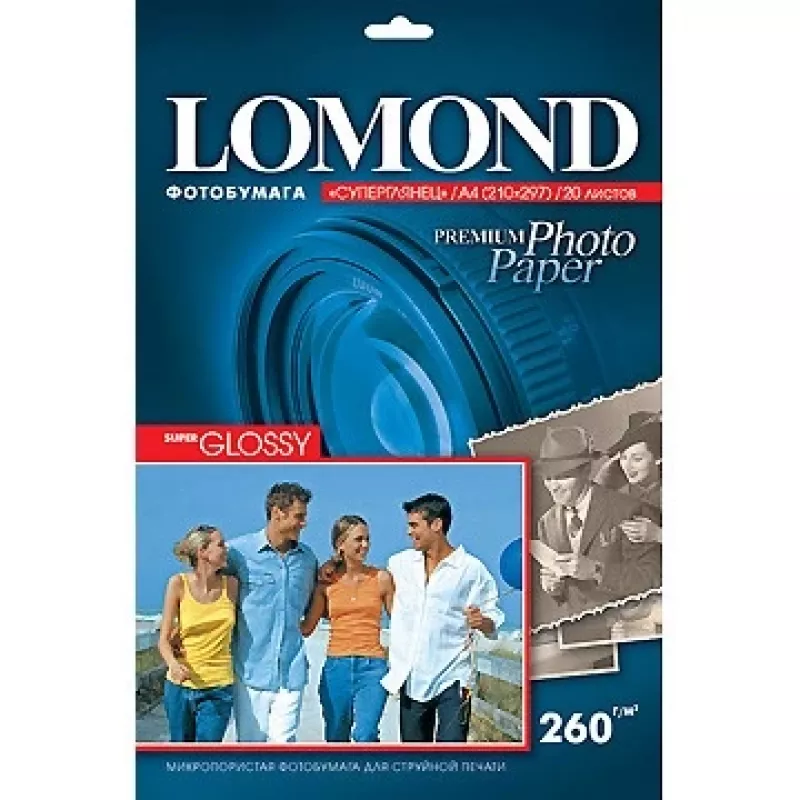Foto popierius Lomond Premium 260 g/m² A4 Super Blizgus, 20 lapų