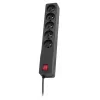 LESTAR ZX 510 G-A K.:CZ 5,0M apsauginis filtras nuo viršįtampių, juodas, 5 kištukiniai lizdai, 230 V, 5 m