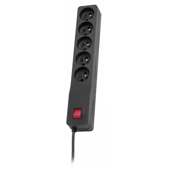 LESTAR ZX 510 G-A K.:CZ 5,0M apsauginis filtras nuo viršįtampių, juodas, 5 kištukiniai lizdai, 230 V, 5 m