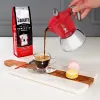 Moka puodas Bialetti Moka Induction 0.1 L raudonas sidabrinis