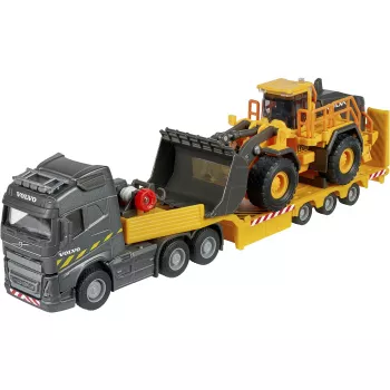 Volvo FH16 sunkvežimis + ratinis krautuvas, žaislinė transporto priemonė