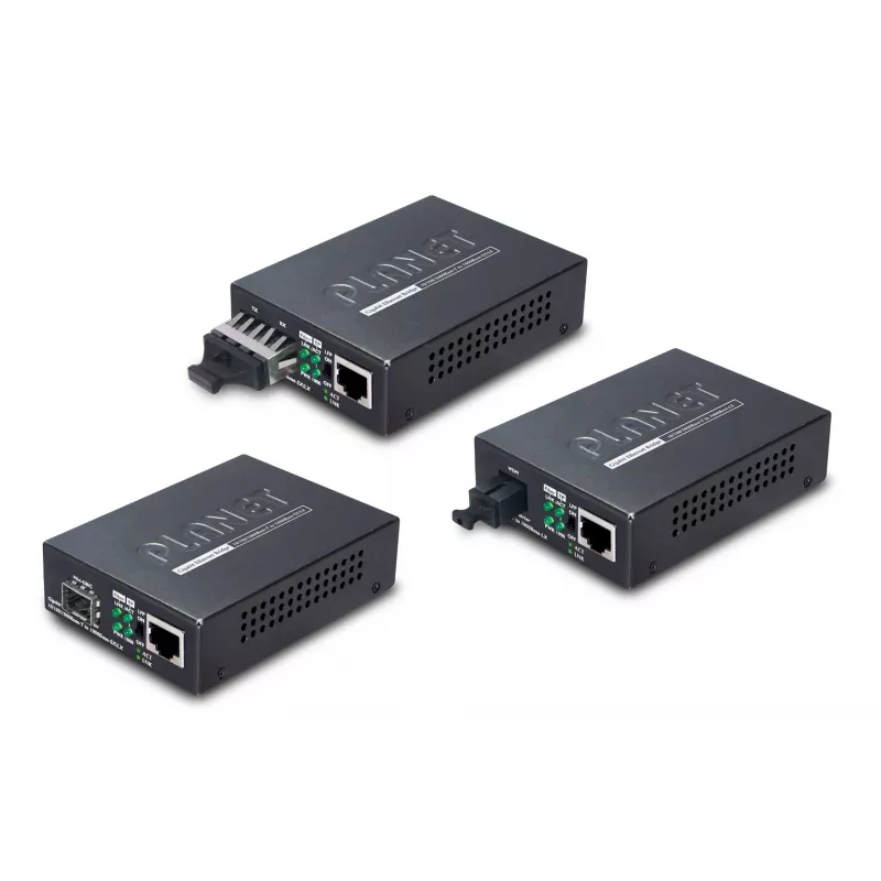 PLANET GT805A tinklo medijos keitiklis 1000 Mbit/s Daugiamodis Juodas
