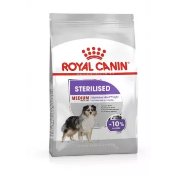 Sausas šunų ėdalas Royal Canin Medium Sterilised Adult 12 kg – sterilizuotiems vidutinių veislių suaugusiems šunims, paukštiena, baltymai 28%, riebalai 13%