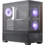Cooler Master Elite 690 PC korpusas, Midi bokštas, ATX, grūdintas stiklas - 4x ARGB ventiliatorius, medis, juoda