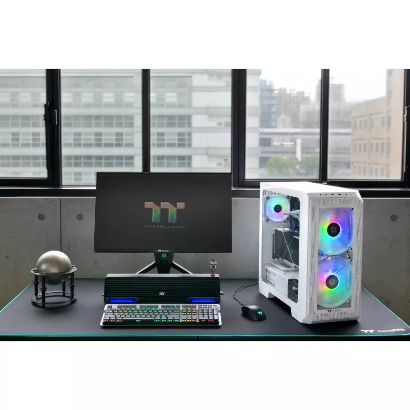 PC korpusas Thermaltake View 300 MX Midi Tower baltas