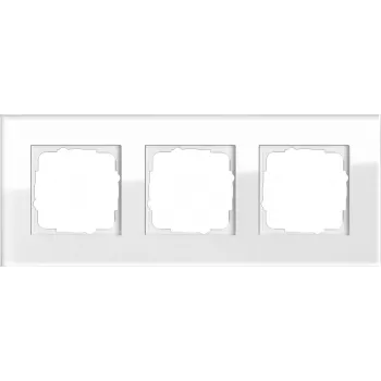 Gira Esprit Glas White stiklinis dangtelis jungikliui, be varžtų, 95×236,8×9,85 mm