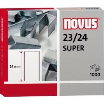Segtukai NOVUS 23/24, juostelė po 1000 vnt., tinka suderinamiems segtuvams
