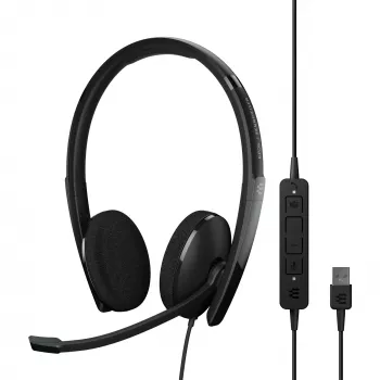 EPOS | SENNHEISER ADAPT 160T USB II ausinės su laidu, lankeliu, biurui/skambučių centrui, USB-A, juodos