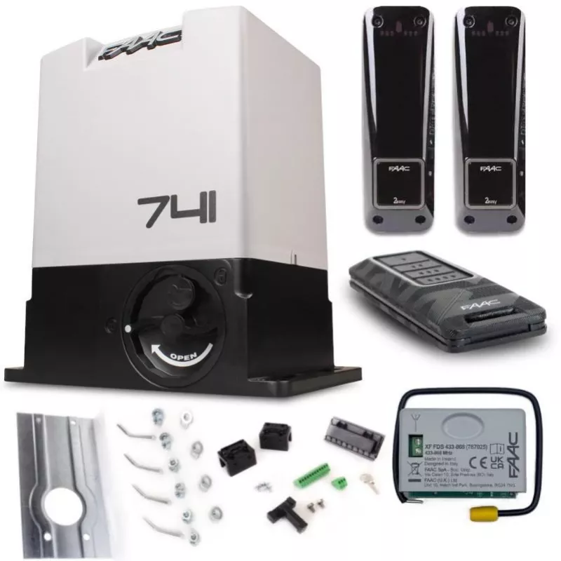 Slankiojo vartų pavaros komplektas FAAC Delta 3 Kit 741 – vartams iki 900 kg, modelis 741