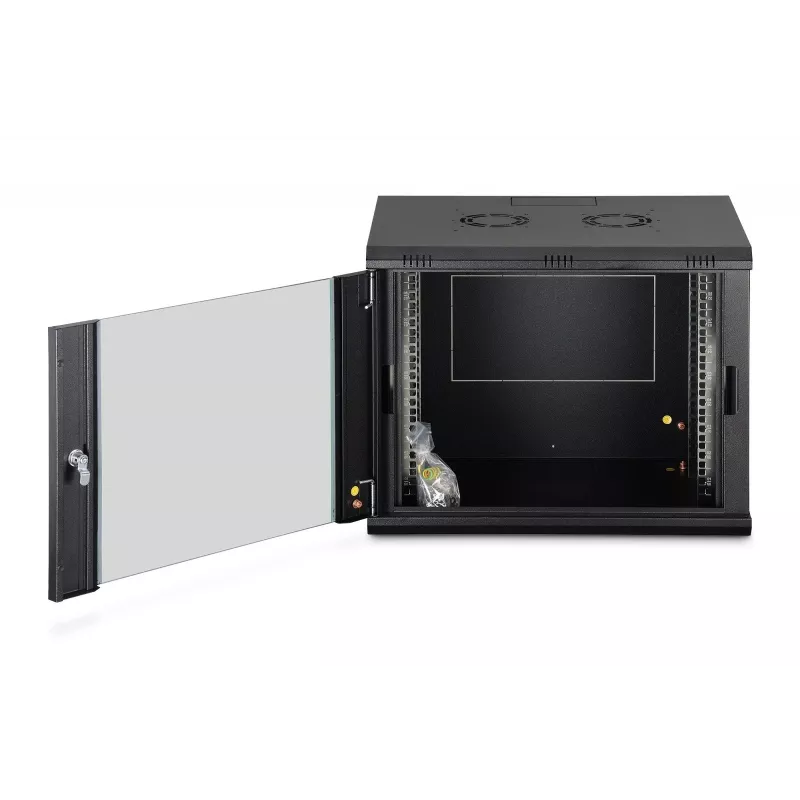Sieninis tinklo spintos kabinetas DIGITUS Dynamic-N 9U, 600x450 mm (PxG), IP20, rakinamas, nesumontuotas