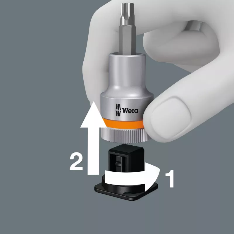Wera 8767 C TORX HF 3 Zyklop 1/2 colio TORX bitų lizdų rinkinys, 9 vnt.