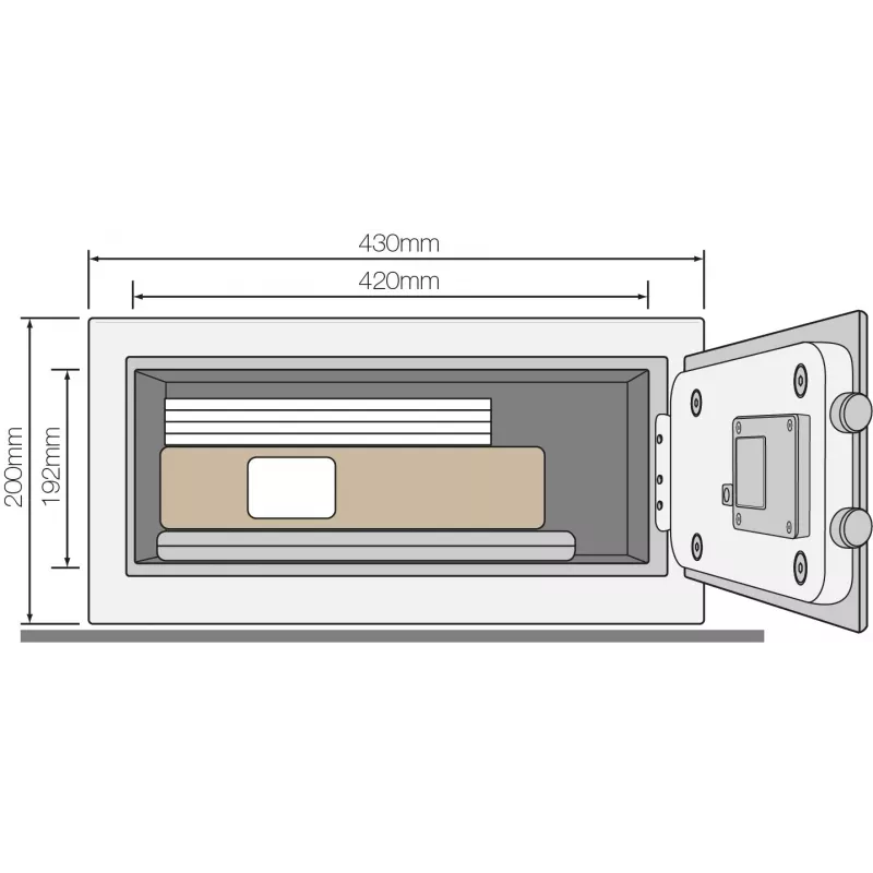 Pagrindinis seifas YLC nešiojamam kompiuteriui su aliarmu