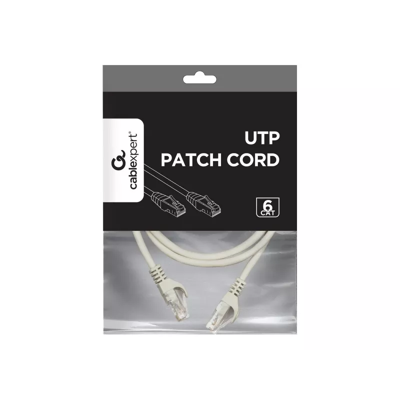 Gembird PP6U-1M tinklo kabelis Cat6 RJ-45 1 m, U/UTP, 24 AWG, pilkas